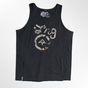 LRG Lifted Research Black Camo Logo Tank Top - Size Large